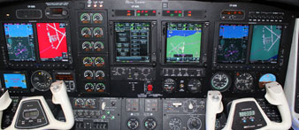 duke b60 aircraft panel picture