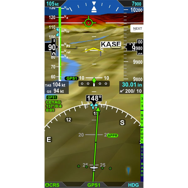 Click to view EVOLUTION SYNTHETIC VISION (PFD) full image