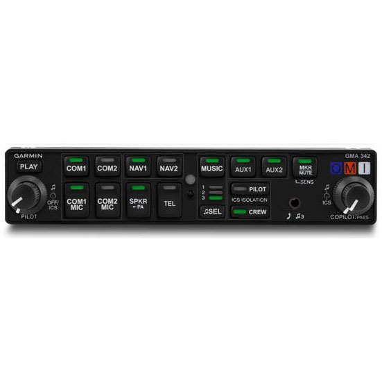 Garmin GMA-342 Audio Panel with 3.5 mm audio jack 010-01319-11