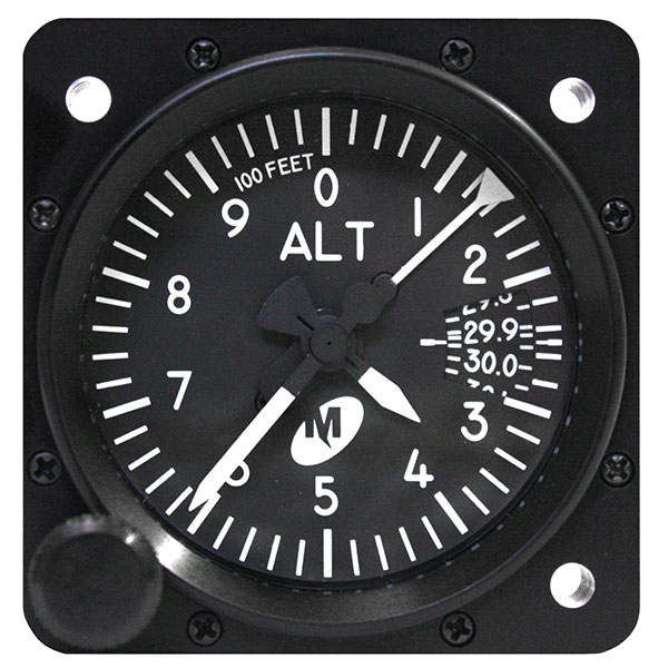 Mid-Continent Instr & Avionics MD15 Altimeter (2", 3-ptr., Lighted) MD15