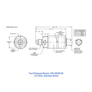 Picture of Fuel Pressure Sensor, 15PSIG