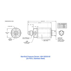 Show details for Manifold Pressure Sensor, 25 PSIA Picture of Manifold Pressure Sensor, 25 PSIA