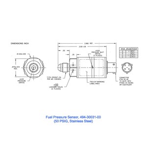 Show details for Fuel Pressure Sensor, 50 PSIG Picture of Fuel Pressure Sensor, 50 PSIG