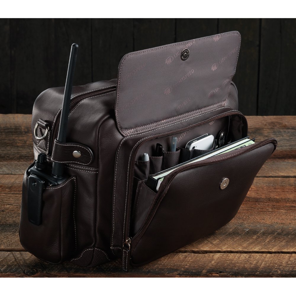 The Markham Lightspeed Aviation Leather Flight Bag4111
