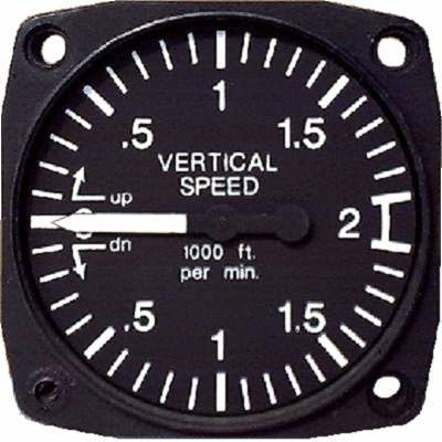 UMA Instruments 8-210 Series Vertical Speed Indicator (VSI, 2-1/4