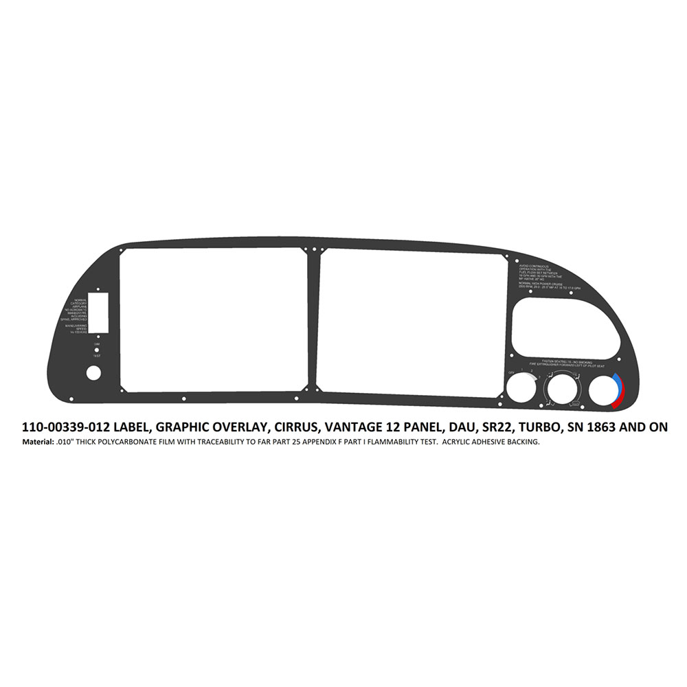 Picture of Label, Graphic Overlay, Vantage 12, Picture 12