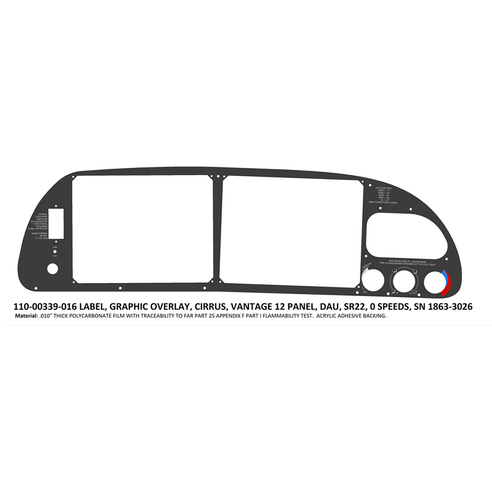 Picture of Label, Graphic Overlay, Vantage 12, Picture 16