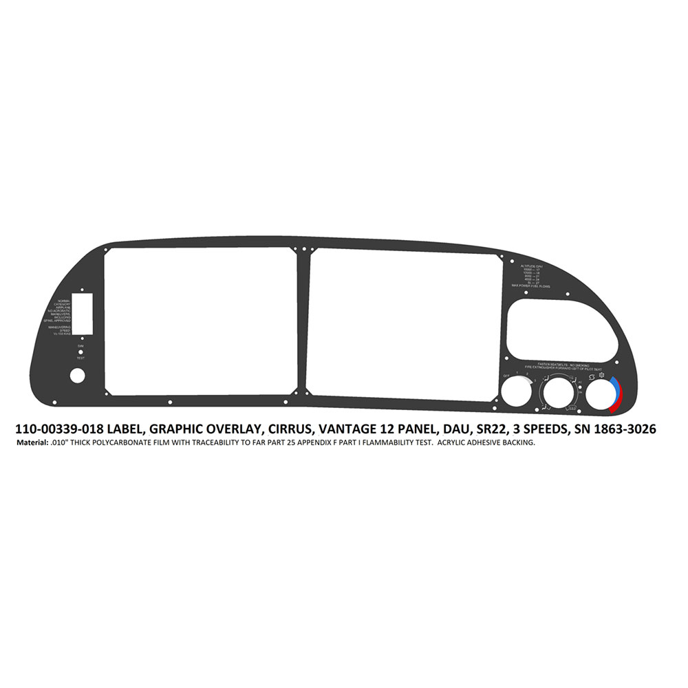 Picture of Label, Graphic Overlay, Vantage 12, Picture 18