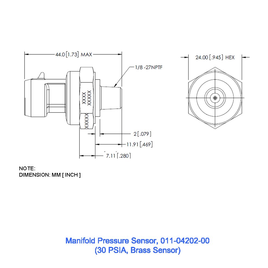 Picture of Manifold Pressure Sensor, 30 PSIA, Picture 1