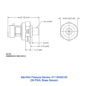 Picture of Manifold Pressure Sensor, 30 PSIA