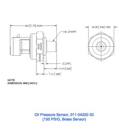 Picture of Oil Pressure Sensor, 150 PSIG