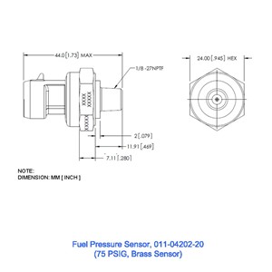 Picture of Fuel Pressure Sensor, 75 PSIG